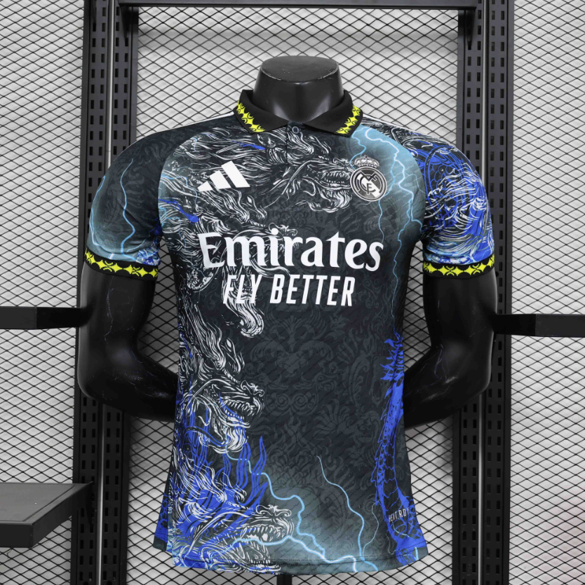 24-25 Real Madrid Dragon Black$Blue Special Edition Player Version Shirt