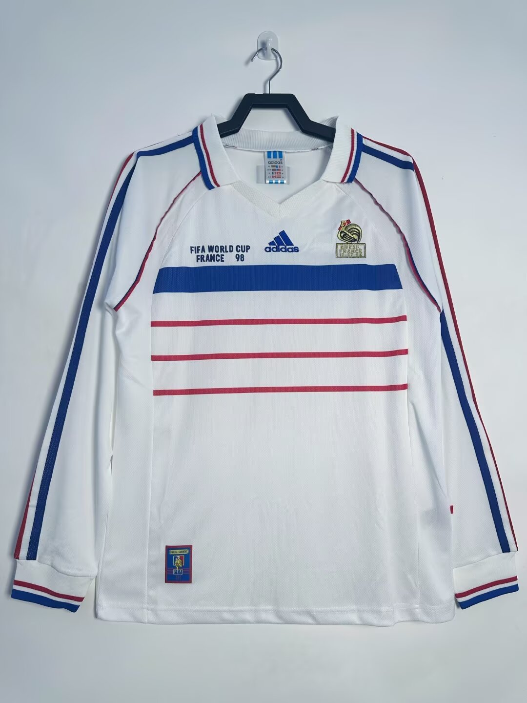 France Away Retro Long Sleeve Jersey 1998