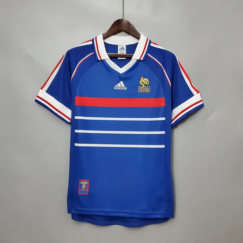 1998 France Retro Jersey Home World Cup