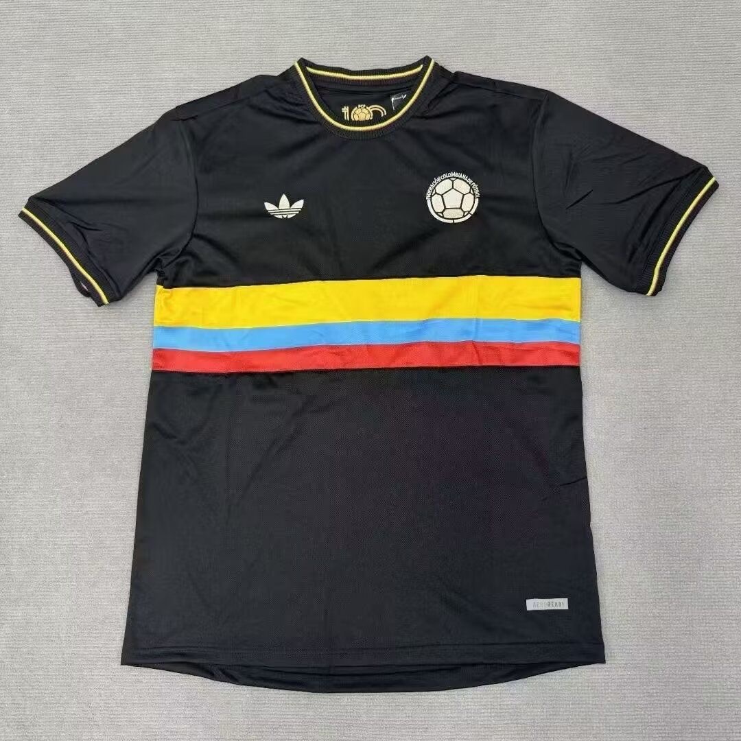 2024 Colombia Black 100th Anniversary Fans Soccer Jersey