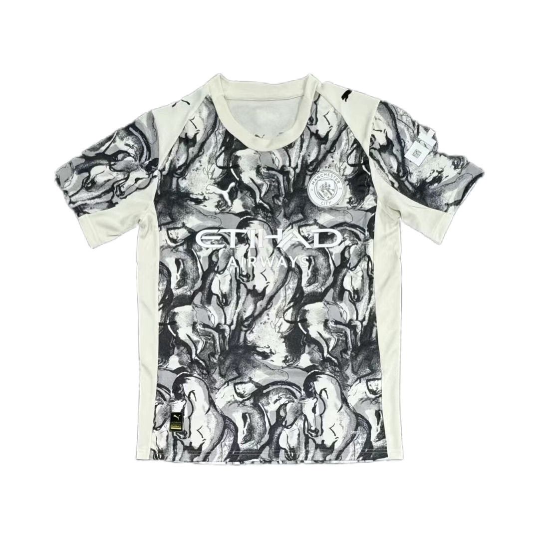 2025-26 Man City Special Edition Fans Soccer Jersey (马 年)