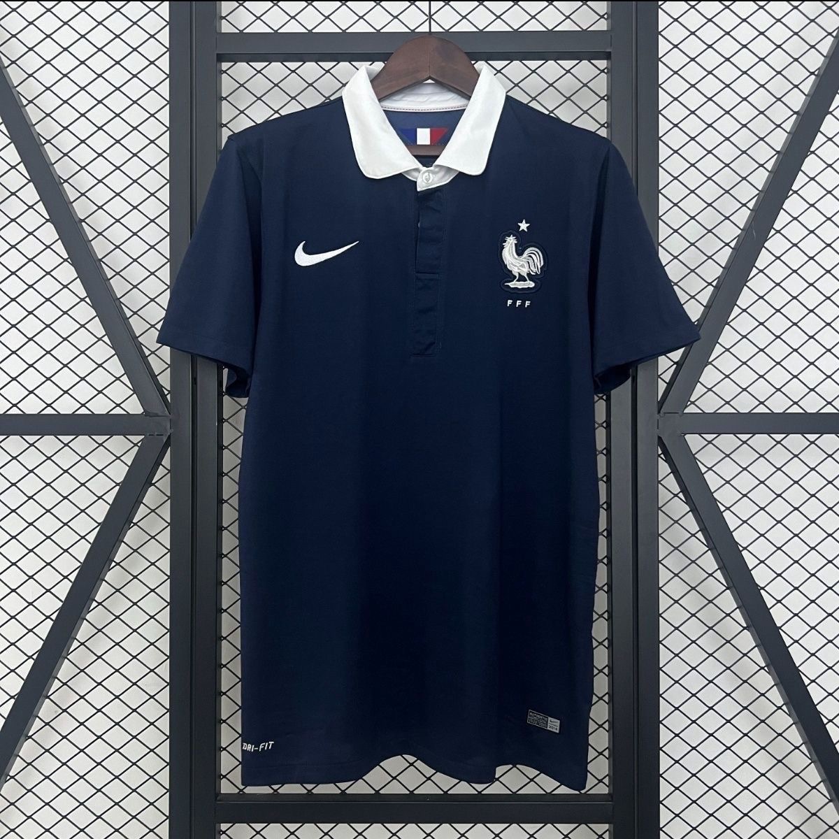 2014 France Home Retro Soccer Jersey