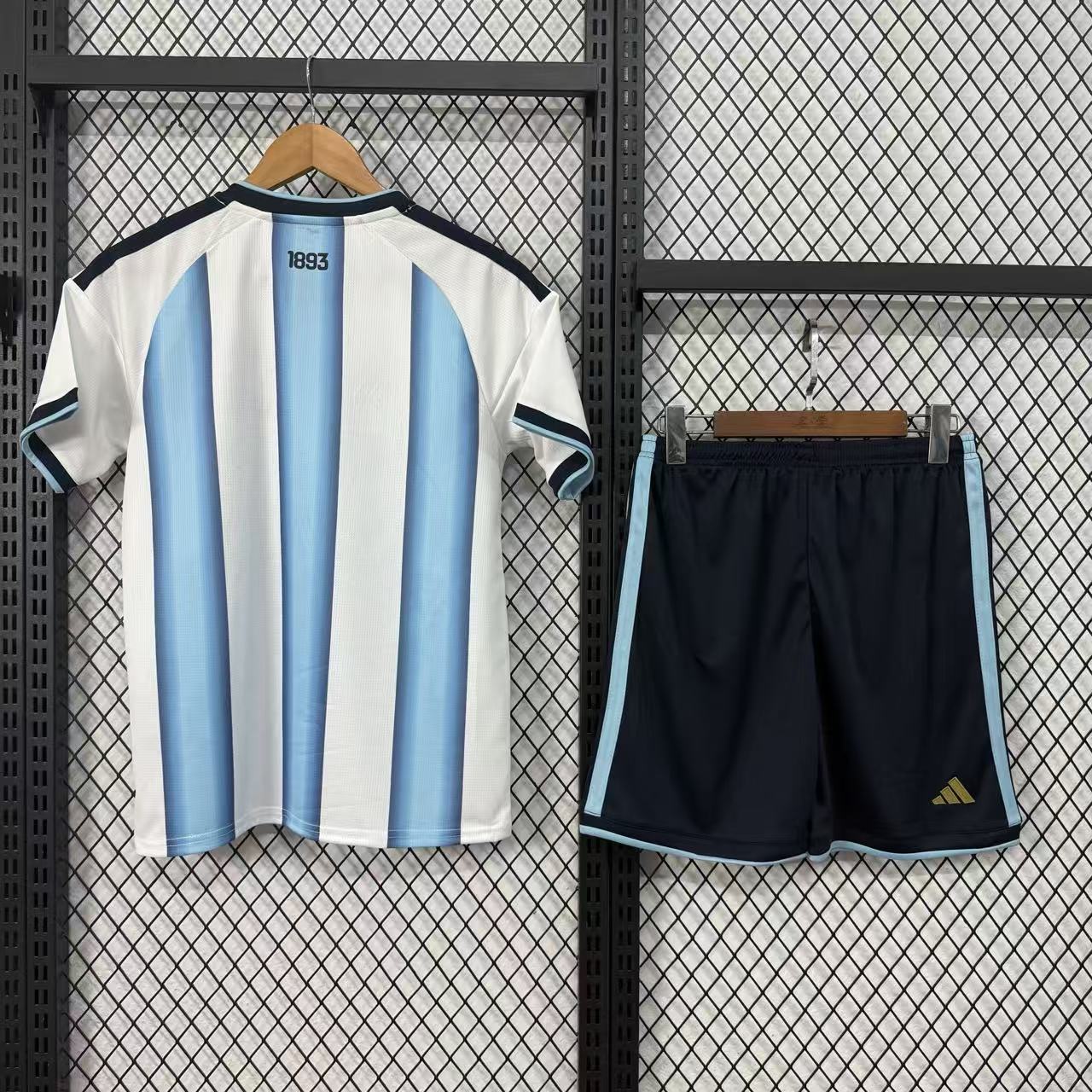 2025-26 Argentina Blue White Kids Soccer Jersey