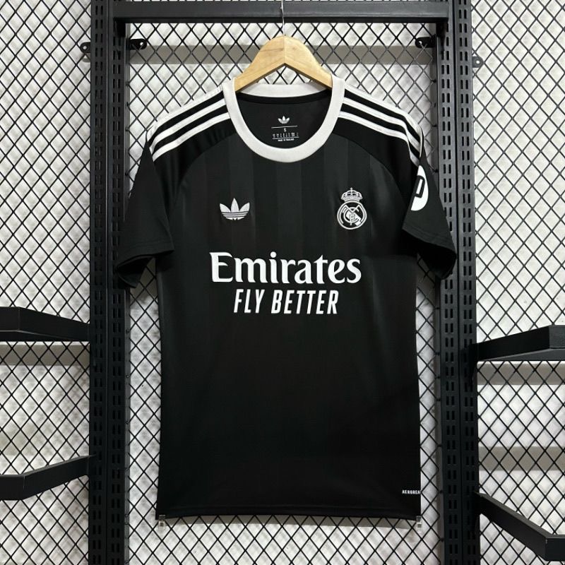 25-26 RMA Black GoalKeeper Fans Soccer Jersey