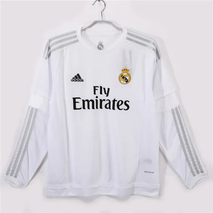 15-16 Real Madrid home Retro white long sleeves