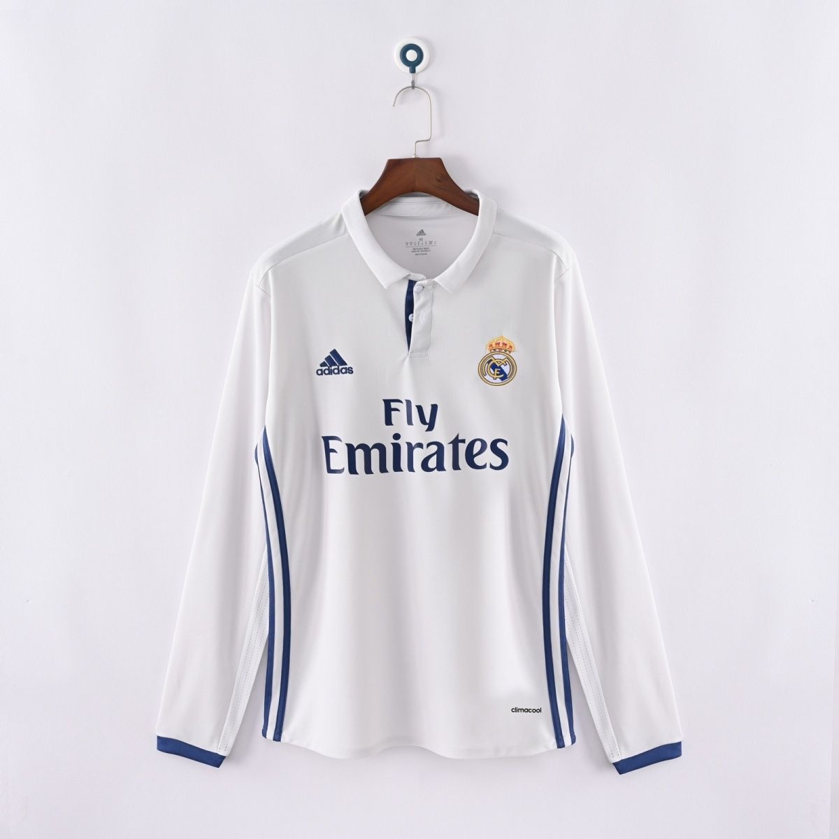 2016/17 Real Madrid Retro Long Sleeve Home Jersey