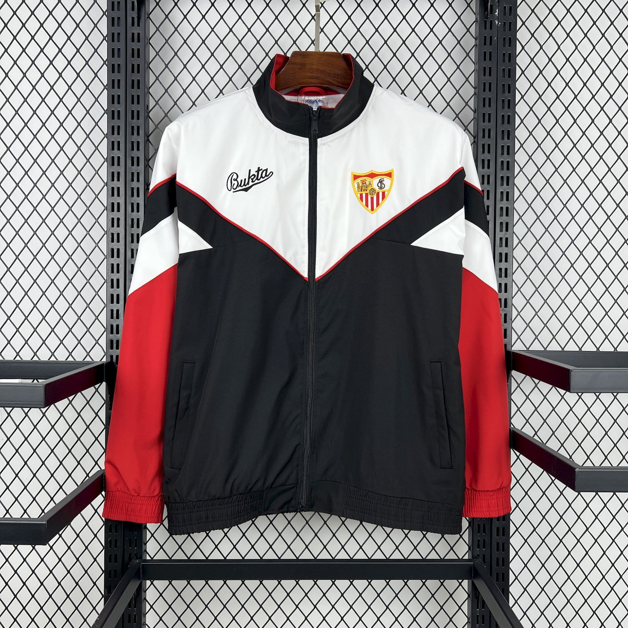 Mens Sevilla FC 2025 Retro Windbreaker