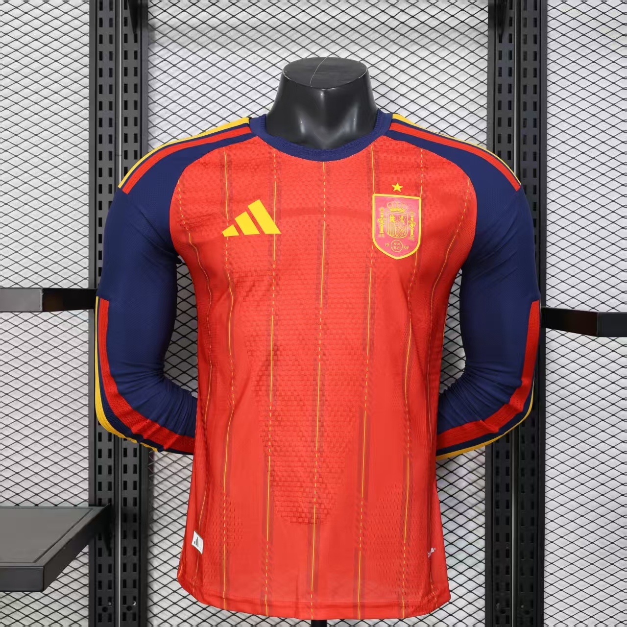 2026 Spain World Cup Home Long Sleeve Player Jersey