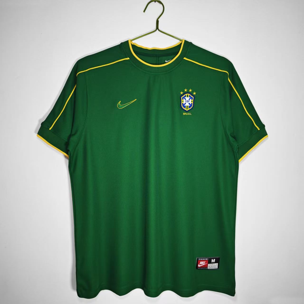 Brazil Home Retro Gatekeeper Jersey 1998