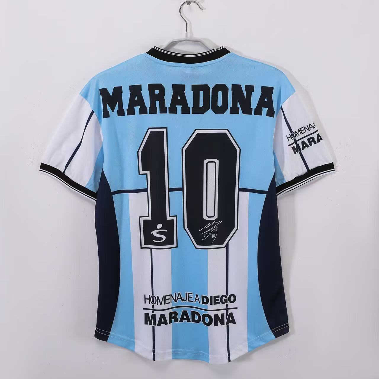 Argentina 2001 Diego Maradona Testimonial Retro Jersey