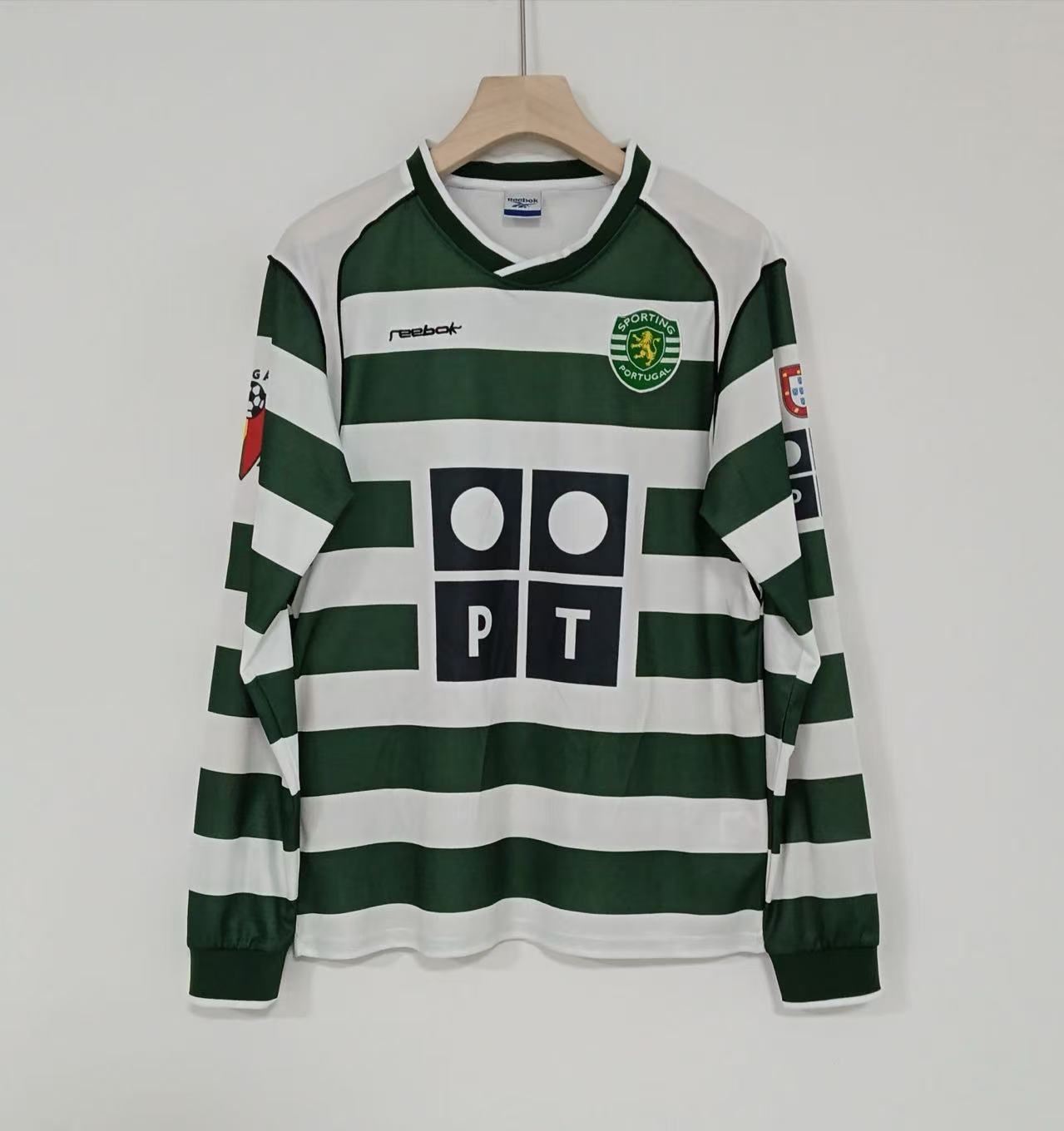 Sporting Lisbon Home Retro Long Sleeve Jersey 2001/03