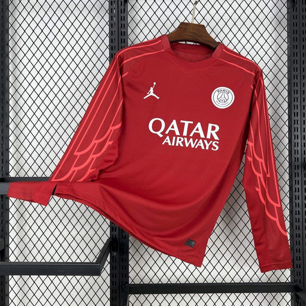 PSG 2025/26 Red goalkeeper Long Sleeves Jersey