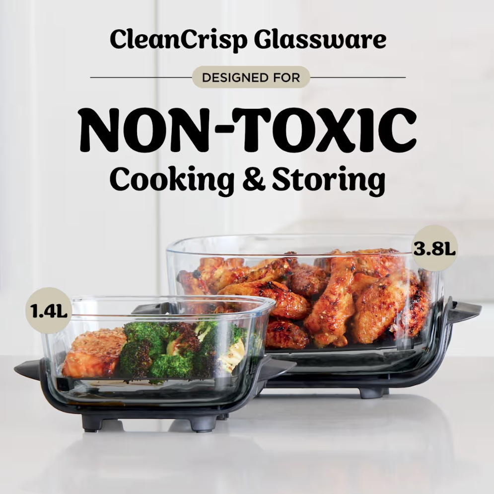 🔥 Today's Flash Deal | Ninja CRISPi 4-in-1 Portable Glass Air Fryer - 4-Cooking Modes & 7-Min Quick Meal