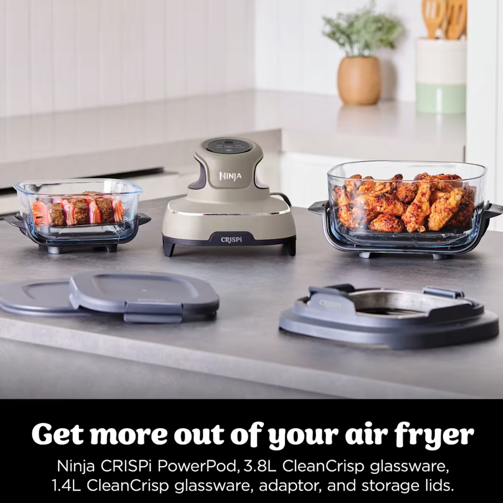 🔥 Today's Flash Deal | Ninja CRISPi 4-in-1 Portable Glass Air Fryer - 4-Cooking Modes & 7-Min Quick Meal