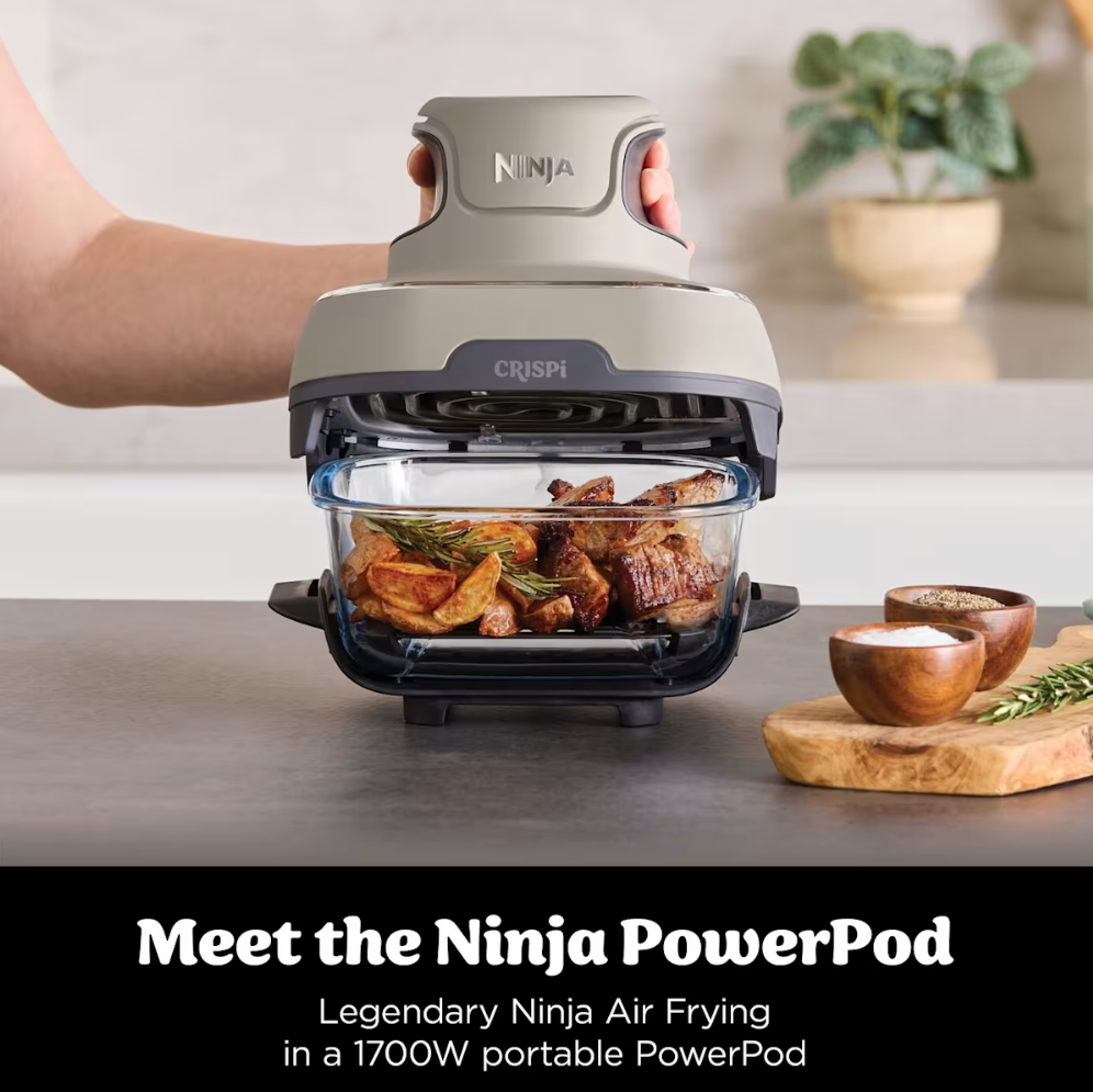🔥 Today's Flash Deal | Ninja CRISPi 4-in-1 Portable Glass Air Fryer - 4-Cooking Modes & 7-Min Quick Meal