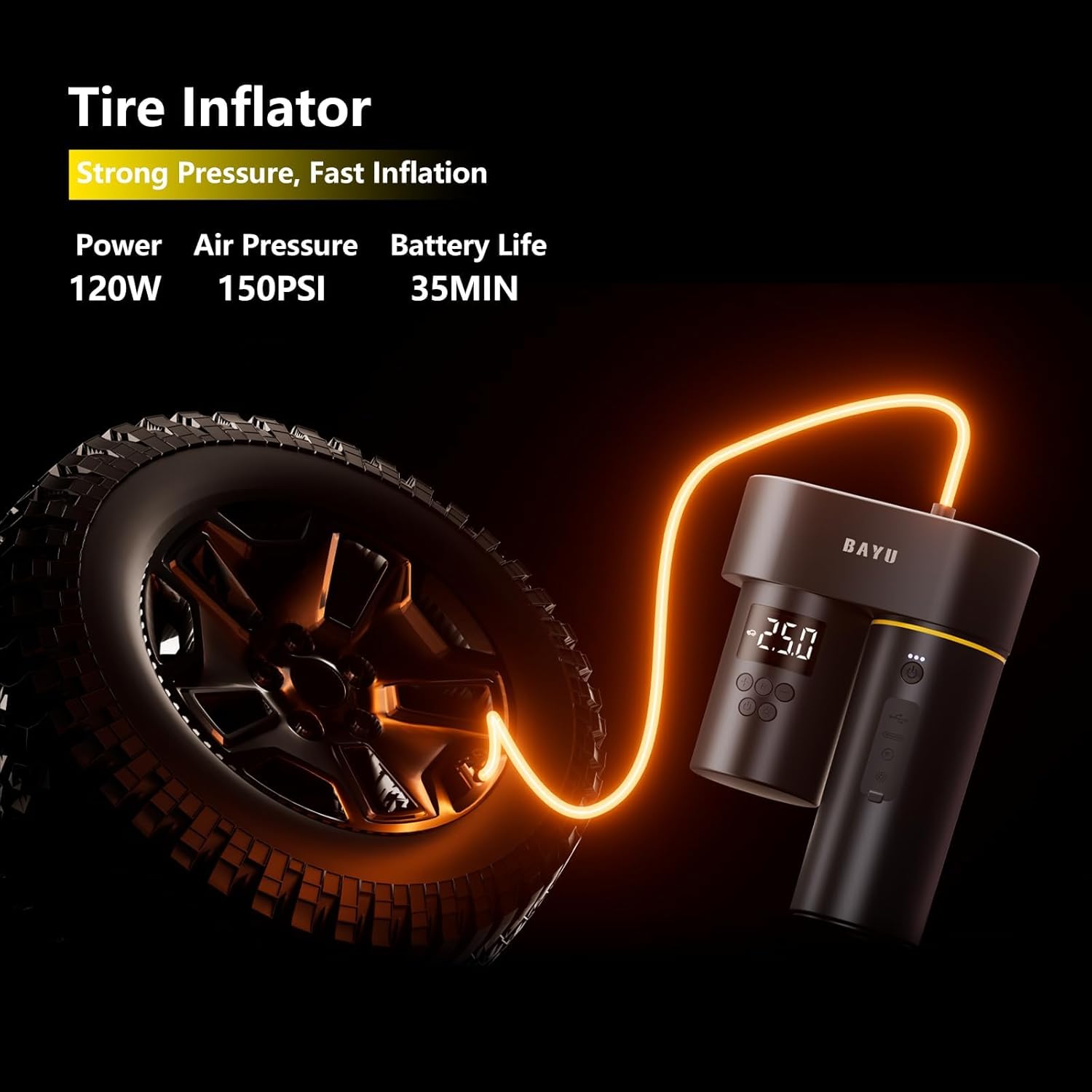 🔥 Today's Flash Deal – BAYU 6 in 1 Car Smart Kit | ar Vacuum Cleaner & Universal Battery, Cordless Pressure Washer