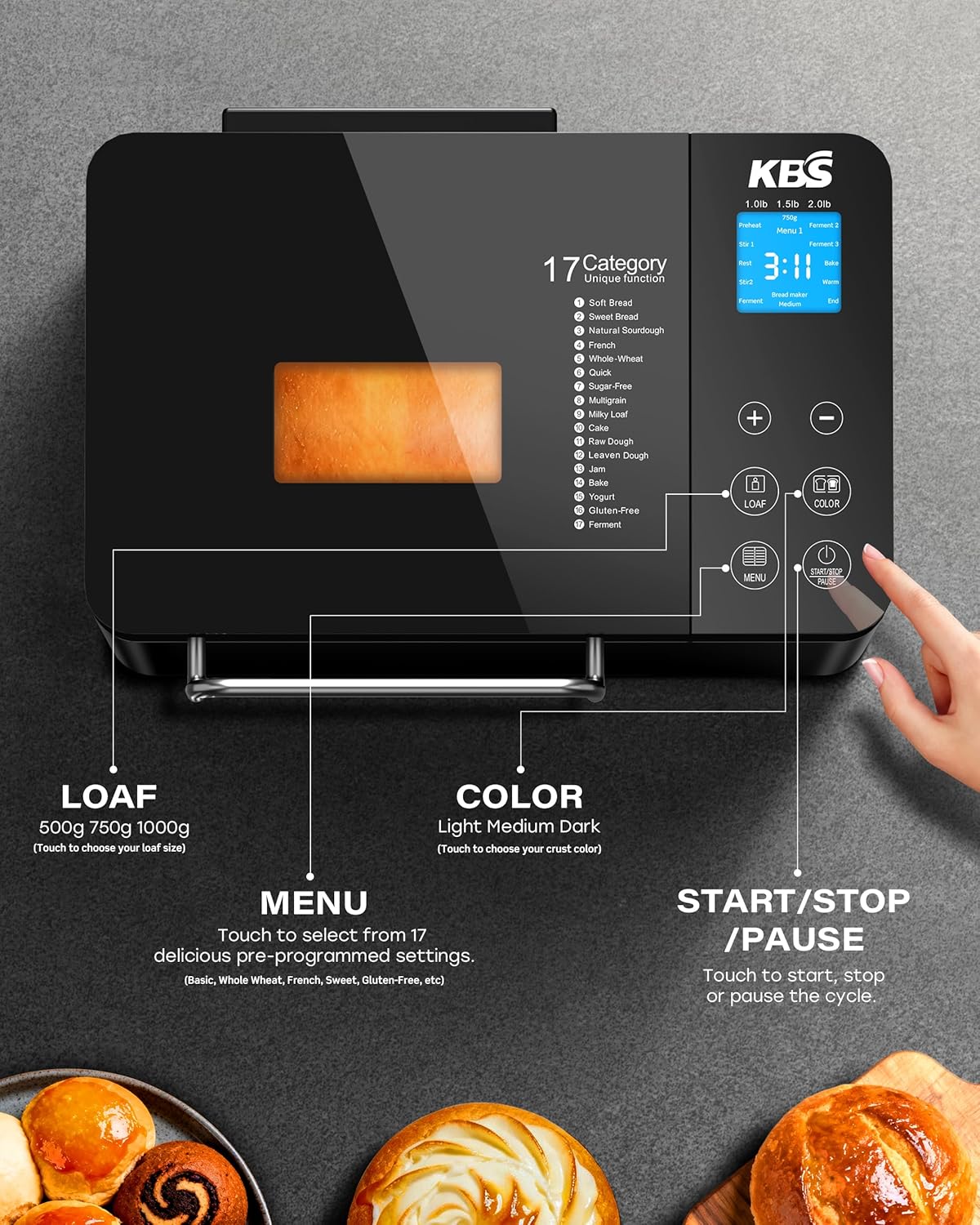 🔥 Today's Flash Deal - KBS 17-in-1 Bread Maker | Quick bread, Cake, Jam, Yogurt