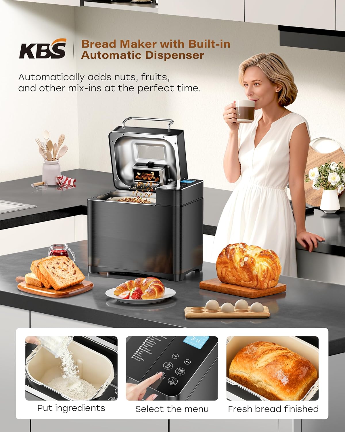 🔥 Today's Flash Deal - KBS 17-in-1 Bread Maker | Quick bread, Cake, Jam, Yogurt