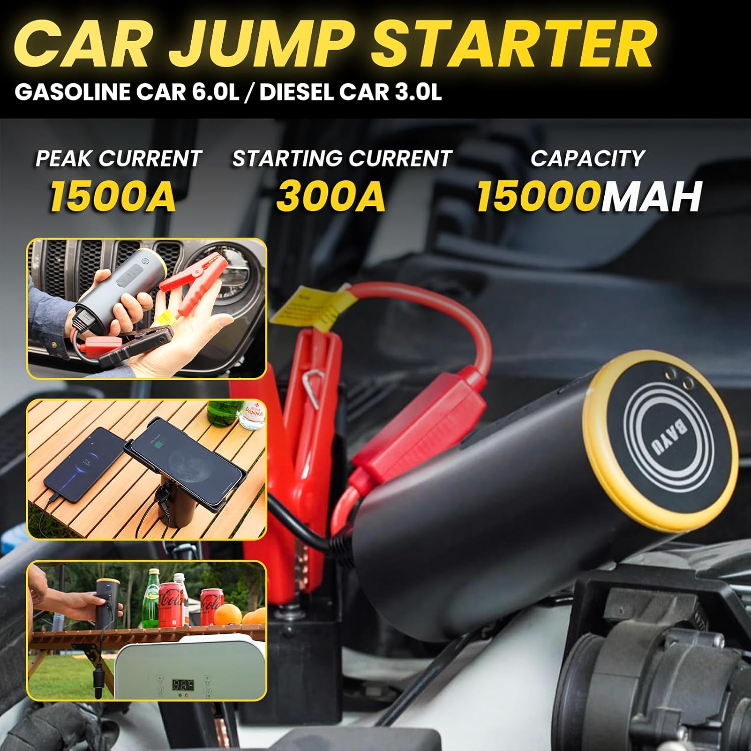 🔥 Today's Flash Deal – BAYU 6 in 1 Car Smart Kit | ar Vacuum Cleaner & Universal Battery, Cordless Pressure Washer