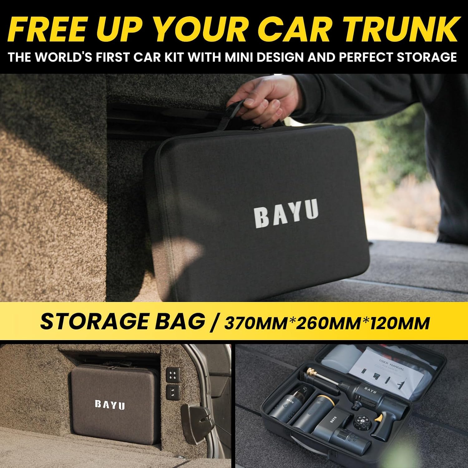 🔥 Today's Flash Deal – BAYU 6 in 1 Car Smart Kit | ar Vacuum Cleaner & Universal Battery, Cordless Pressure Washer