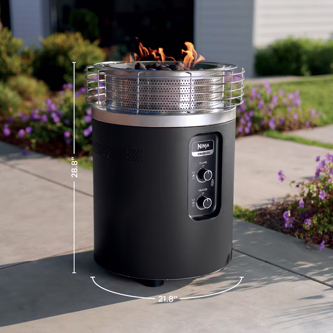 🔥Final Sale - Ninja Fireside360™ Outdoor Heater & Fire Pit and Top Cover Bundle