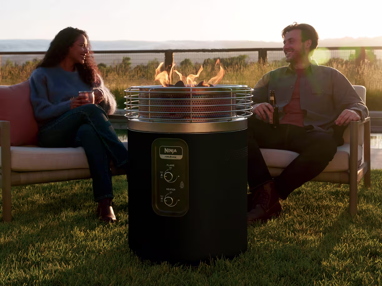 🔥Final Sale - Ninja Fireside360™ Outdoor Heater & Fire Pit and Top Cover Bundle