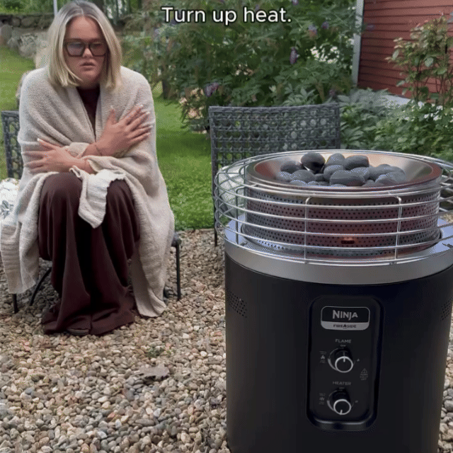 🔥Final Sale - Ninja Fireside360™ Outdoor Heater & Fire Pit and Top Cover Bundle