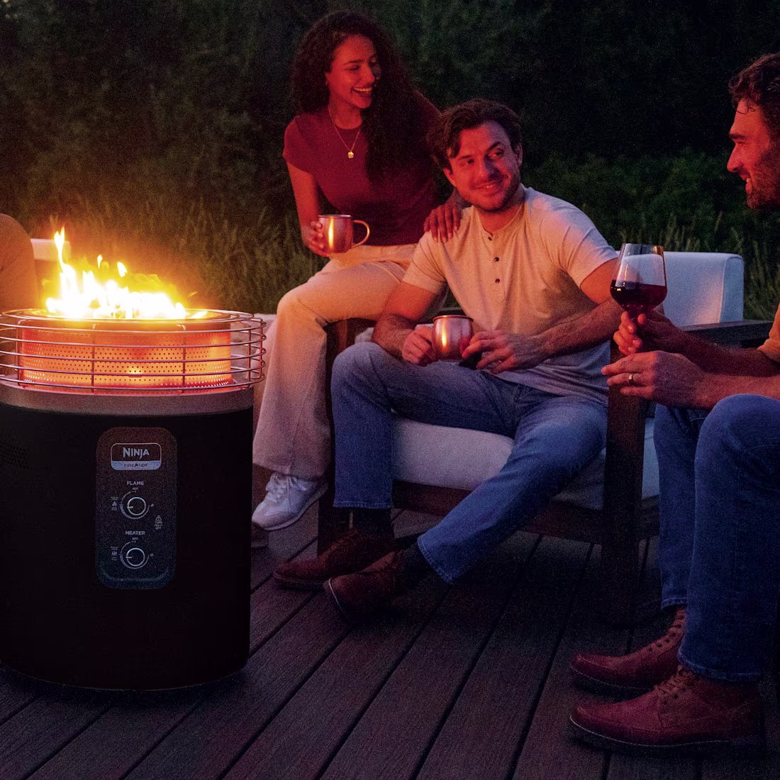 🔥Final Sale - Ninja Fireside360™ Outdoor Heater & Fire Pit and Top Cover Bundle