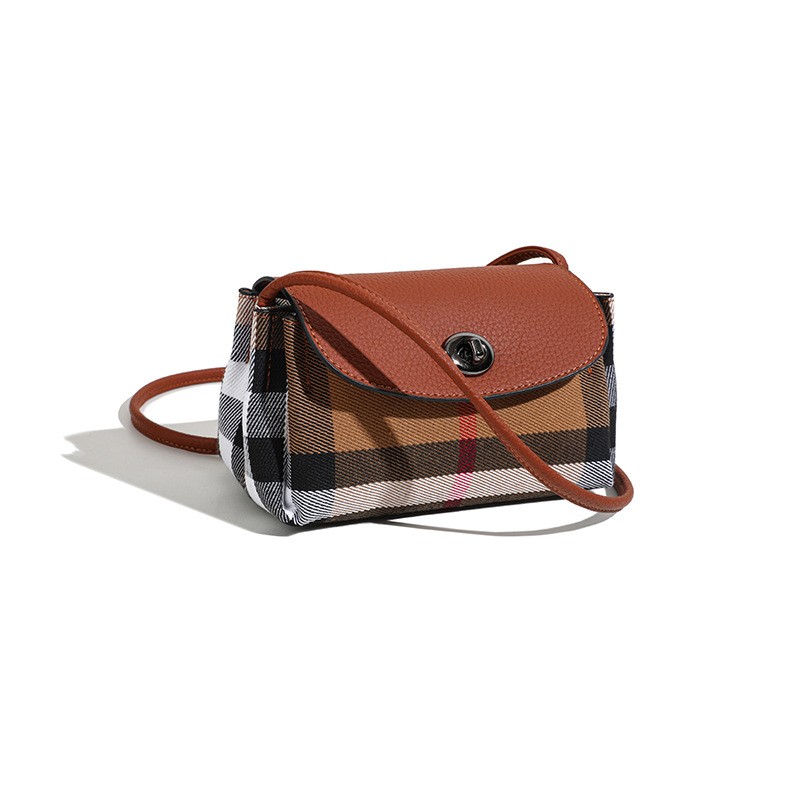 Rolavencia Check Mini Flap Crossbody Bag