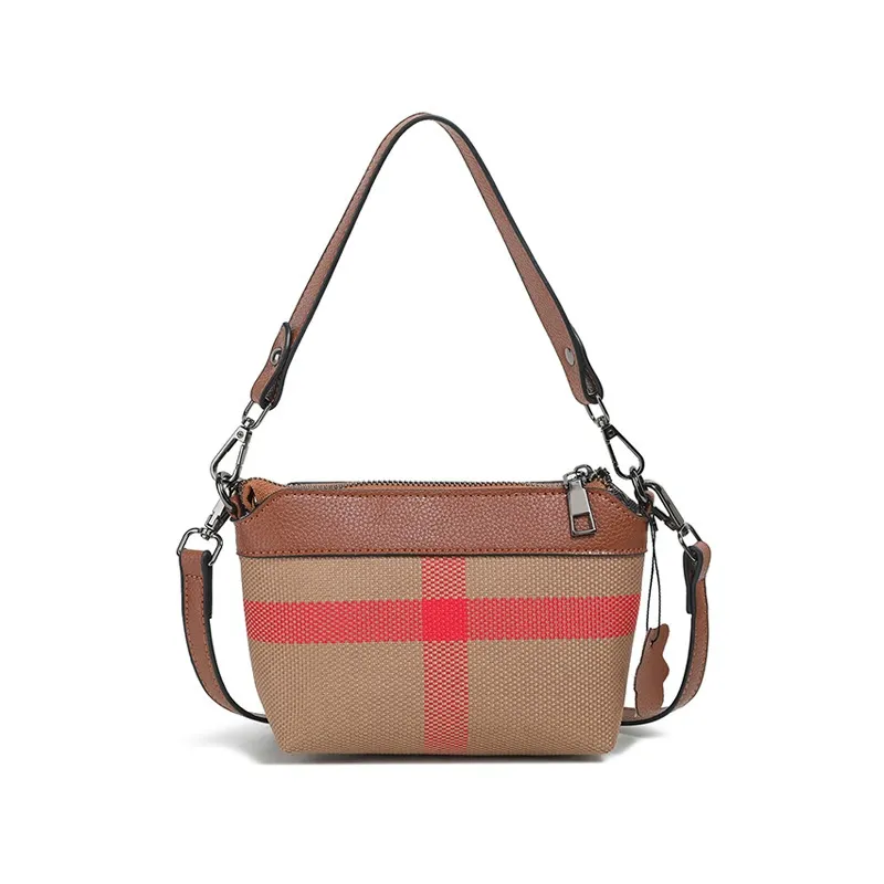 Rolavencia Check Convertible Wristlet Crossbody Bag