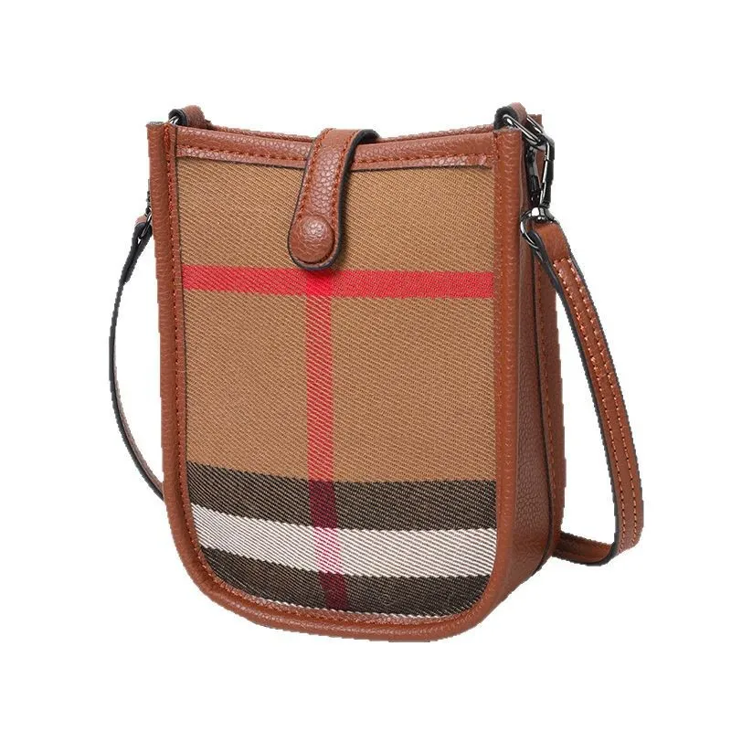 Rolavencia Check Phone Crossbody Bag