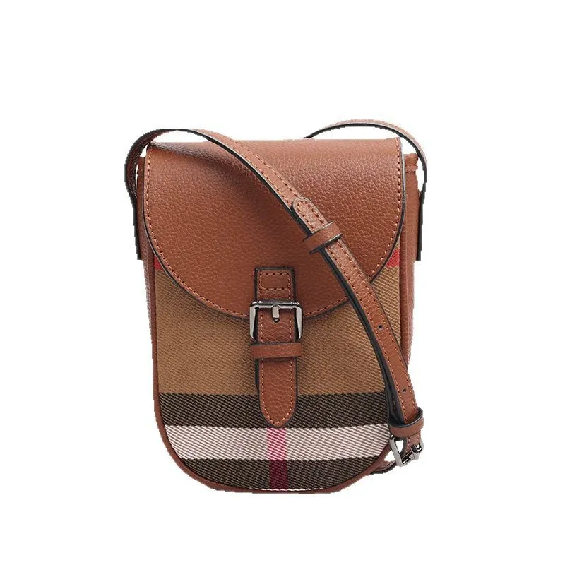 Rolavencia Check Saddle Crossbody Bag