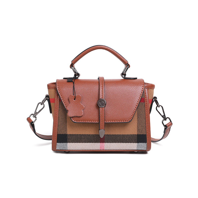 Rolavencia Check Mini Flap Satchel Bag