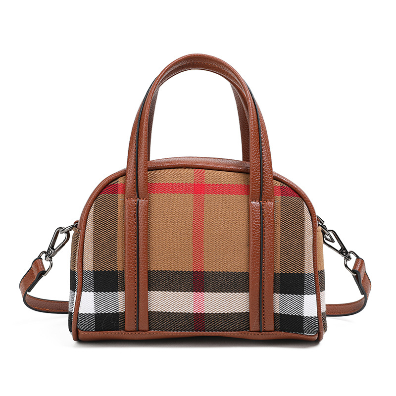 Rolavencia Check Mini Dome Satchel Bag