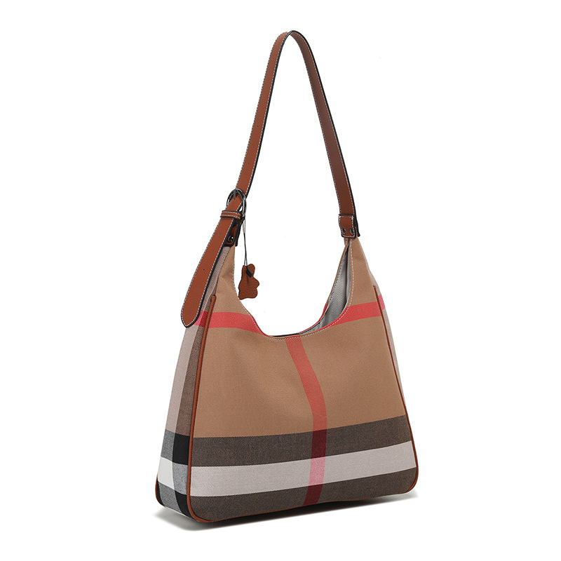 Rolavencia Check Oversized Hobo Bag