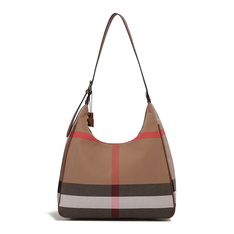 Rolavencia Check Oversized Hobo Bag
