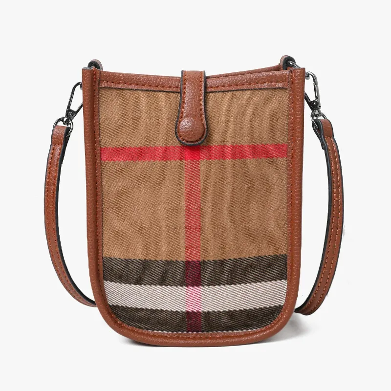 Rolavencia Check Phone Crossbody Bag