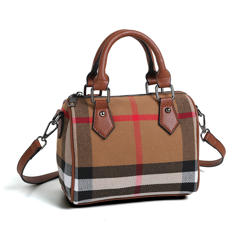 Rolavencia Check Mini Dome Satchel Bag