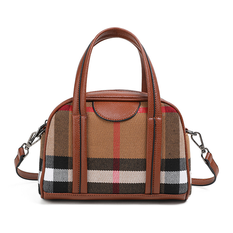 Rolavencia Check Mini Dome Satchel Bag