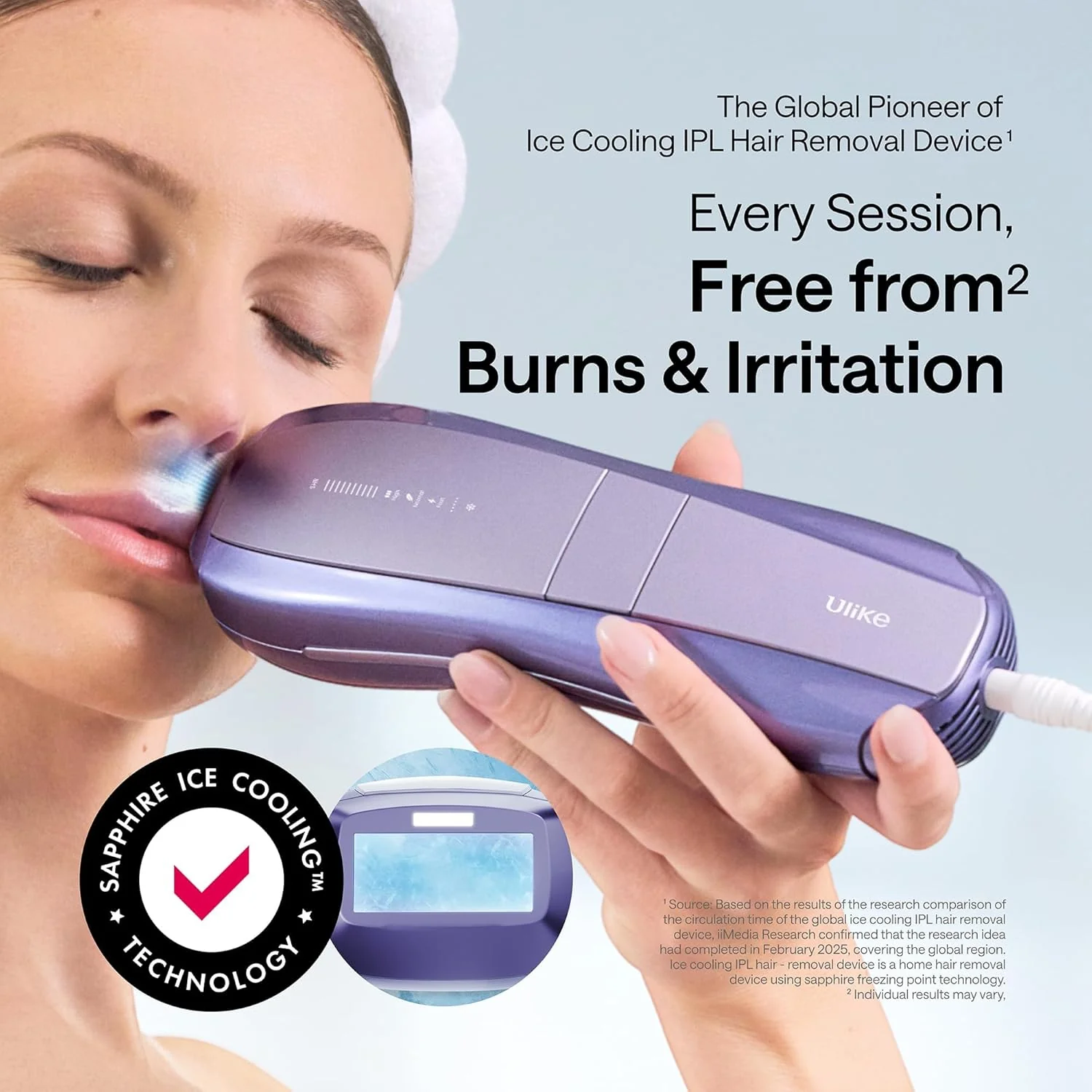 Ulike Laser Hair Removal Device Air 10 Ipl Gift for Women and Men, Ice Cool and Permanent Hair Reduction for Nearly Painless, Dual Lights, Skin Sensor & USHR Mode Hair Removal in 10mins from Home