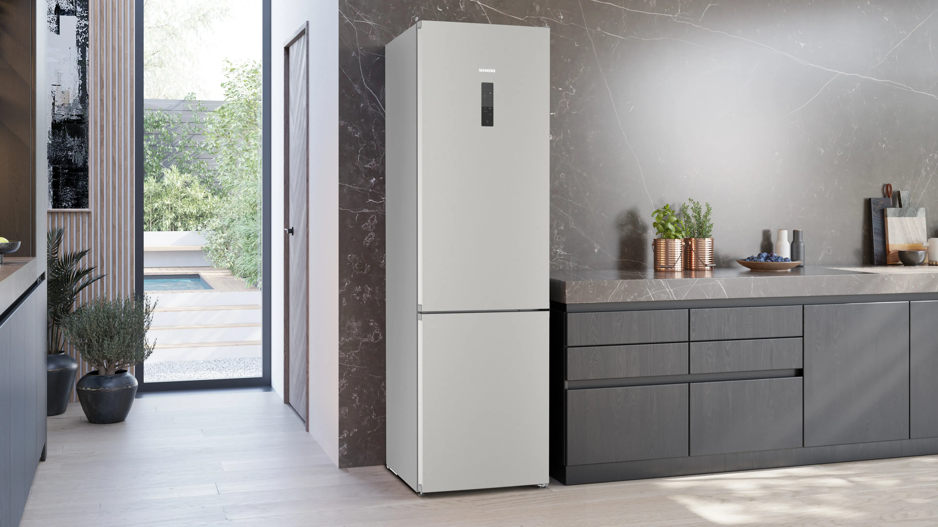 SIEMENS KG39NXIBF iQ300 Free-standing fridge-freezer with freezer at bottom 203 x 60 cm Brushed steel anti-fingerprint