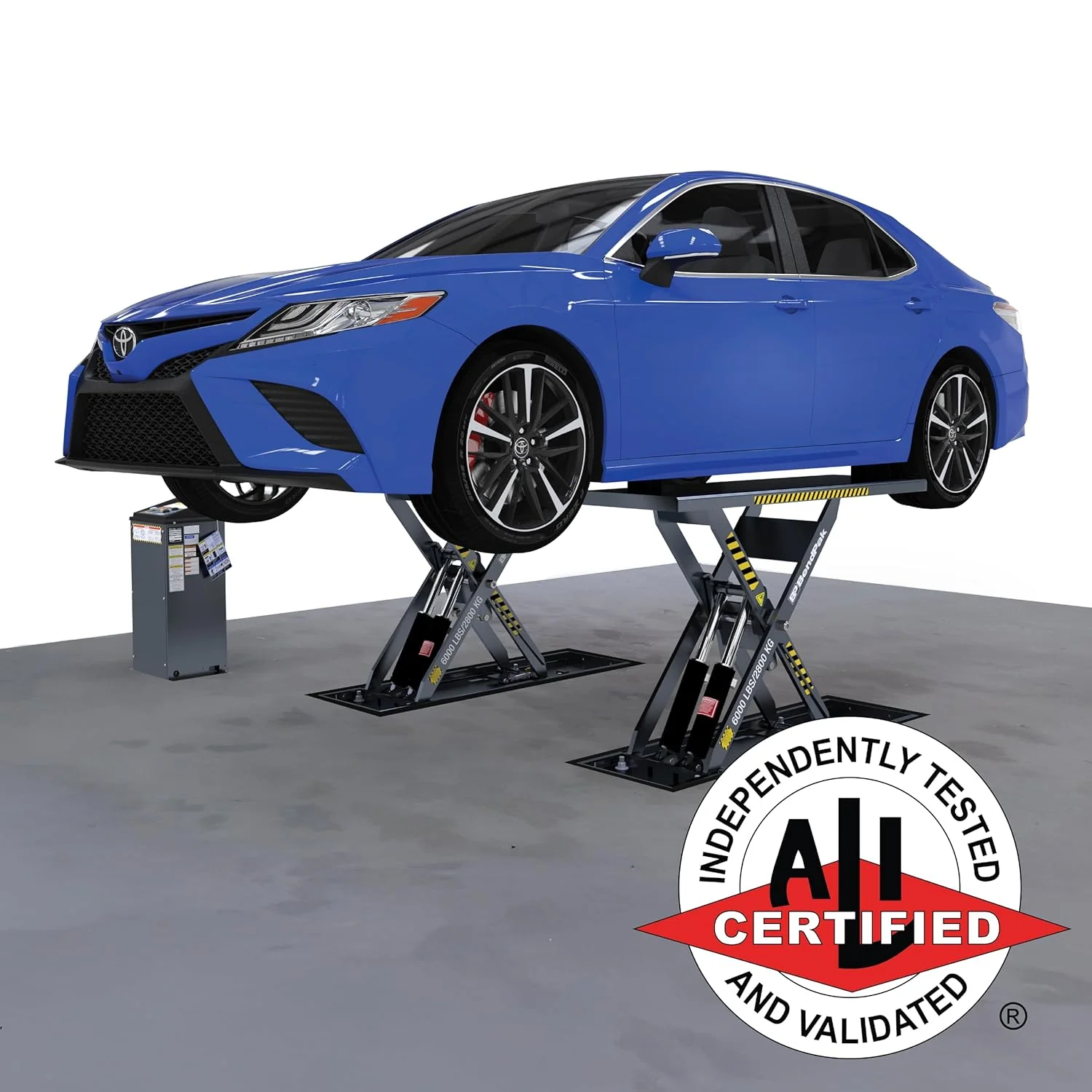 BendPak MDS-6LPF - 6,000lb Weight Capacity Flush Mount - Open Center Mid Rise Car/Vehicle/Automobile Lift Home/Shop/Garage/Mechanic