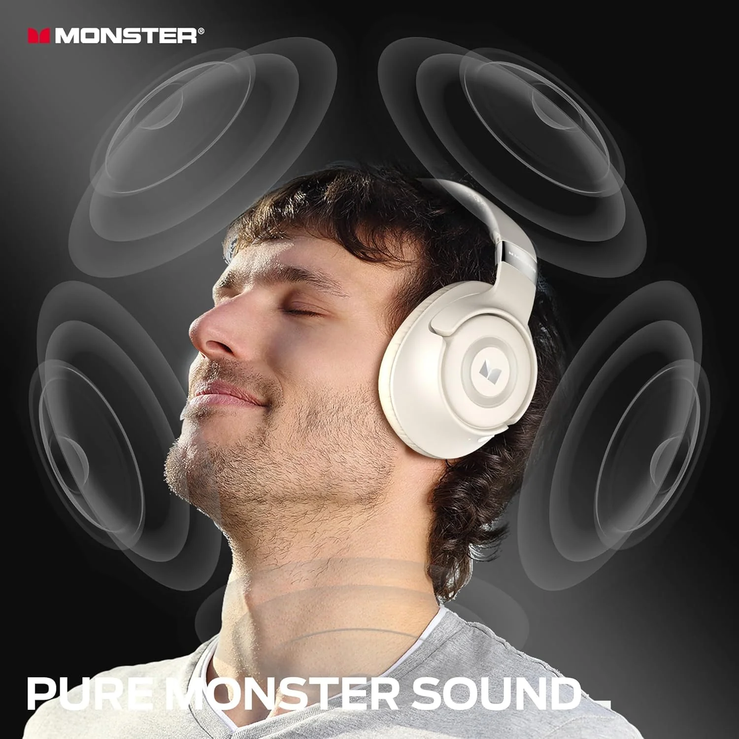 Monster Persona SE ANC Active Noise Cancelling Headphones, Bluetooth Headphones Over Ear with 60H Playtime, HiFi Stereo Audio, Deep Bass, Wireless Headphones for Office