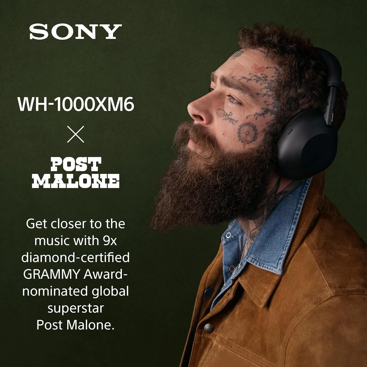 Sony WH-1000XM6 The Best Noise Canceling Wireless Headphones, HD NC Processor QN3, 12 Microphones, Adaptive NC Optimizer, Mastered by Engineers, Studio-Quality, 30-Hour Battery, Black