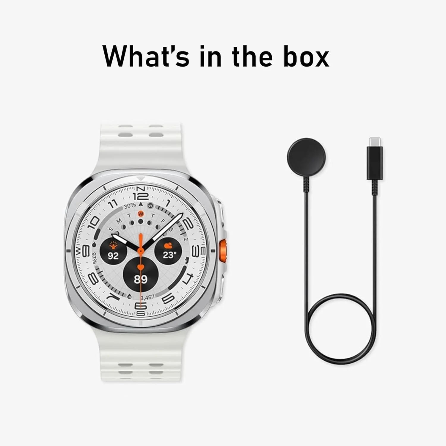 Samsung Galaxy Watch Ultra (2024) LTE 47 mm Titanium Smartwatch – White – Rugged Design with Dual-Band GPS, 100-Hour Battery, Fitness & Health Tracking, 10 ATM Water Resistant