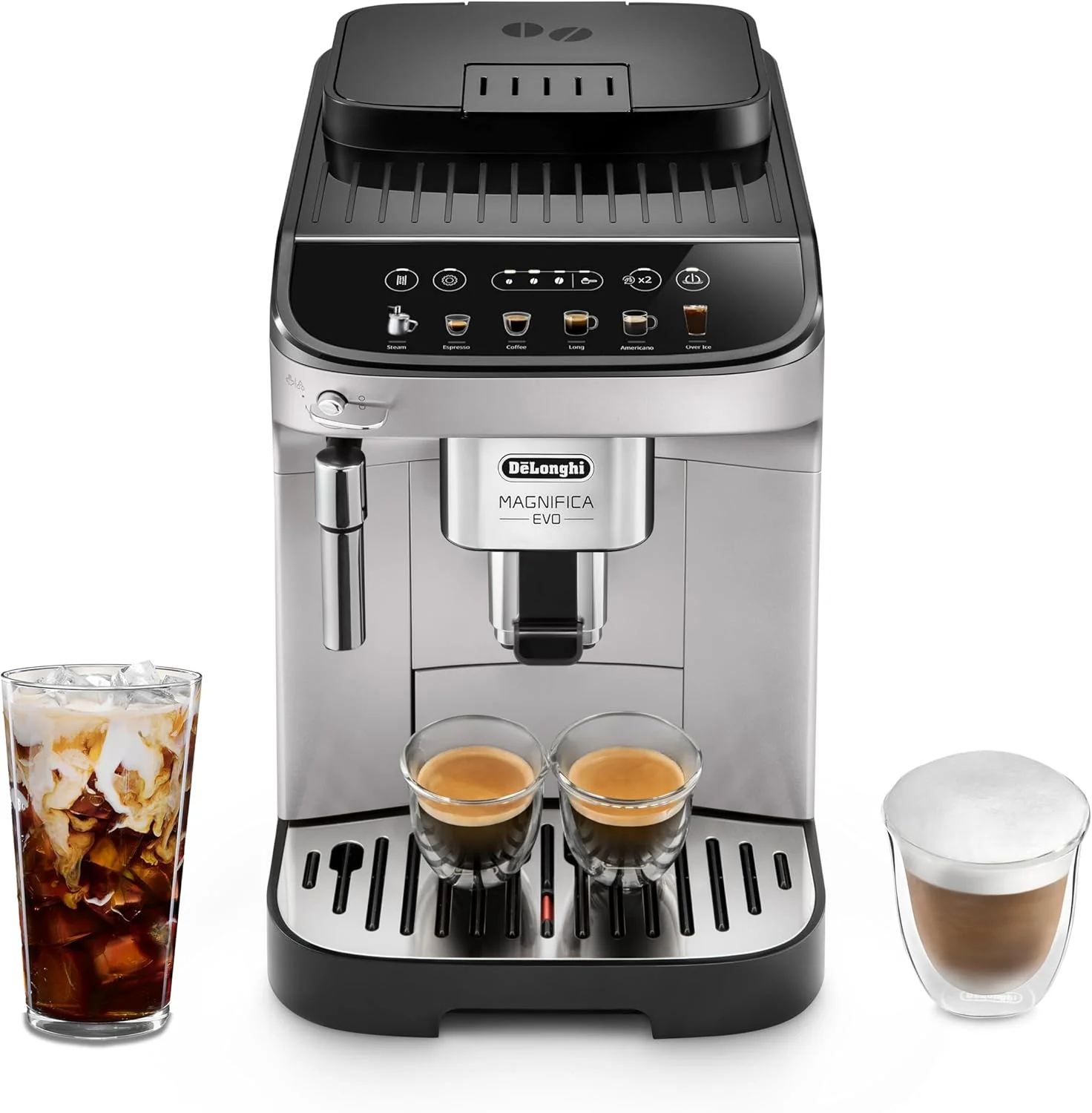 De'Longhi Magnifica Start Automatic Espresso Machine with Manual Milk Frother & Built in Grinder - 3 One-Touch Recipes, Easy-to-Clean, Home Barista Coffee Maker for Lattes, Cappuccino, Iced Coffee