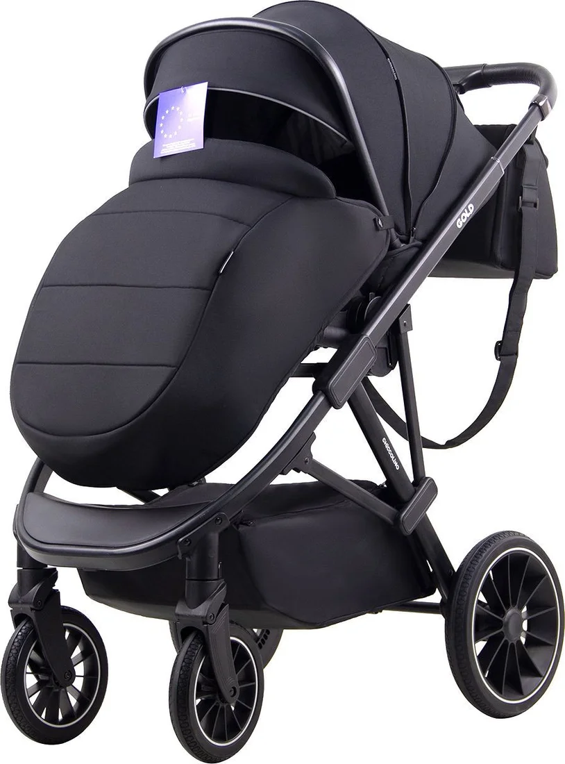 Cochecito universal Chiccolino Gold (3 en 1, negro)